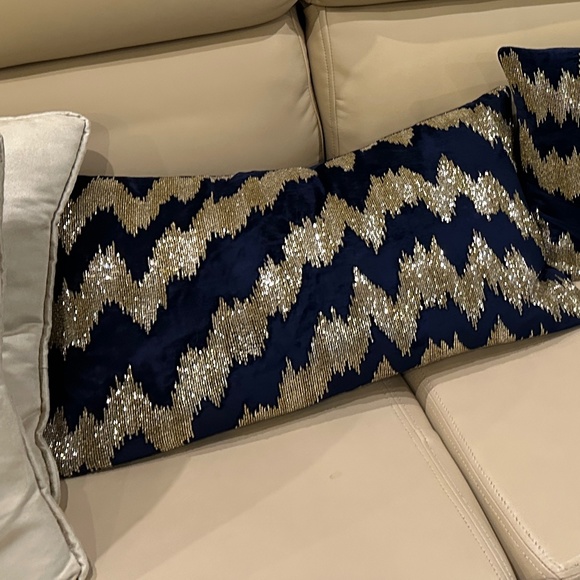 Callisto Home Velvet Beaded Accent Pillow - Picture 2 of 2